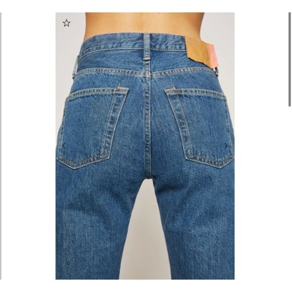 Acne Studios Jeans Womens 25 Dark Blue 1997 Trash Straight Denim Casual Chic - Picture 5 of 16